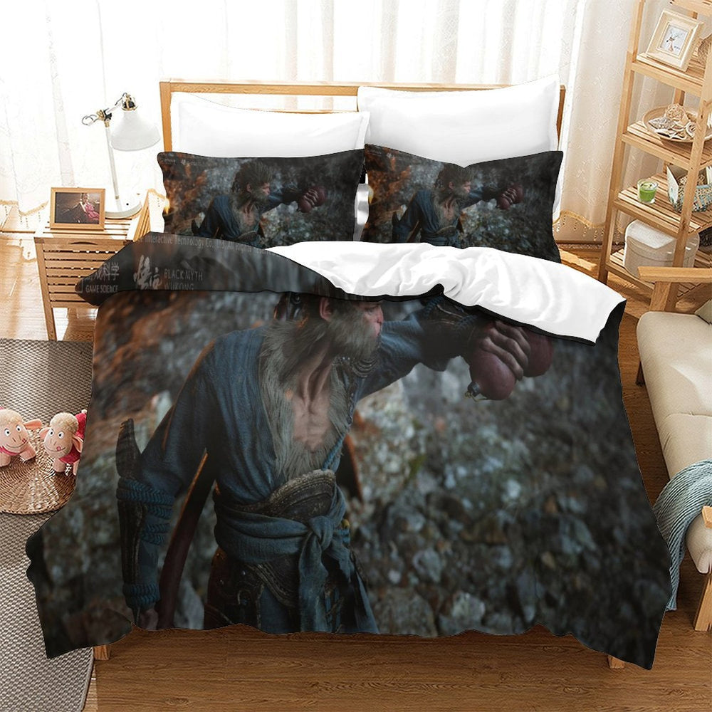 Black Myth Wukong Bedding Set Pattern Quilt Cover Without Filler (Online Order Only)