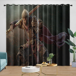 Black Myth Wukong Curtains Blackout Window Drapes Room Decoration (Online Order Only)