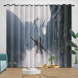 Black Myth Wukong Curtains Blackout Window Drapes Room Decoration (Online Order Only)