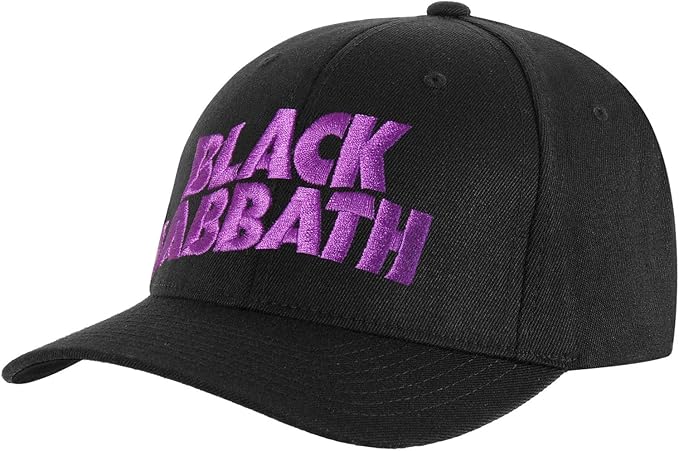 Black Sabbath Embroidered Purple Logo Snapback Trucker Hat (ONLINE ORDER ONLY)