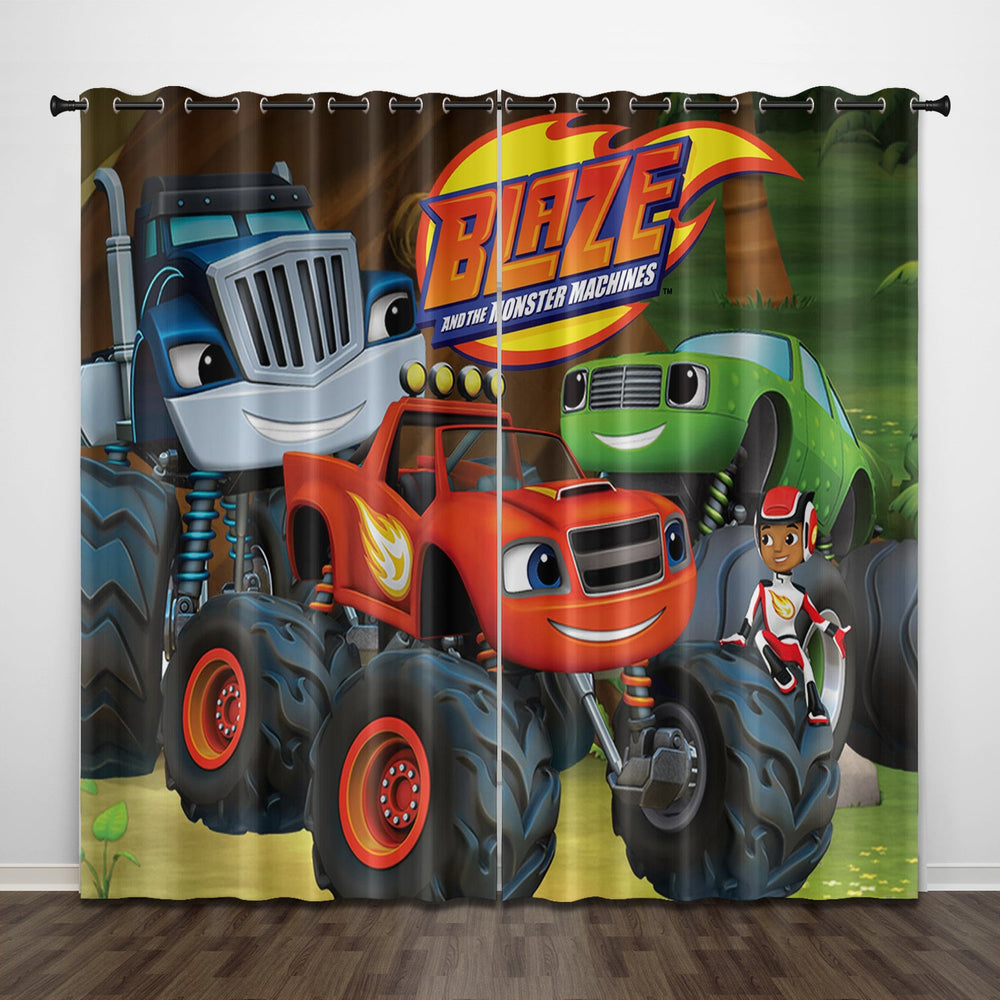 Blaze and the Monster Machines Curtains Pattern Blackout Window Drapes (Online Order Only)
