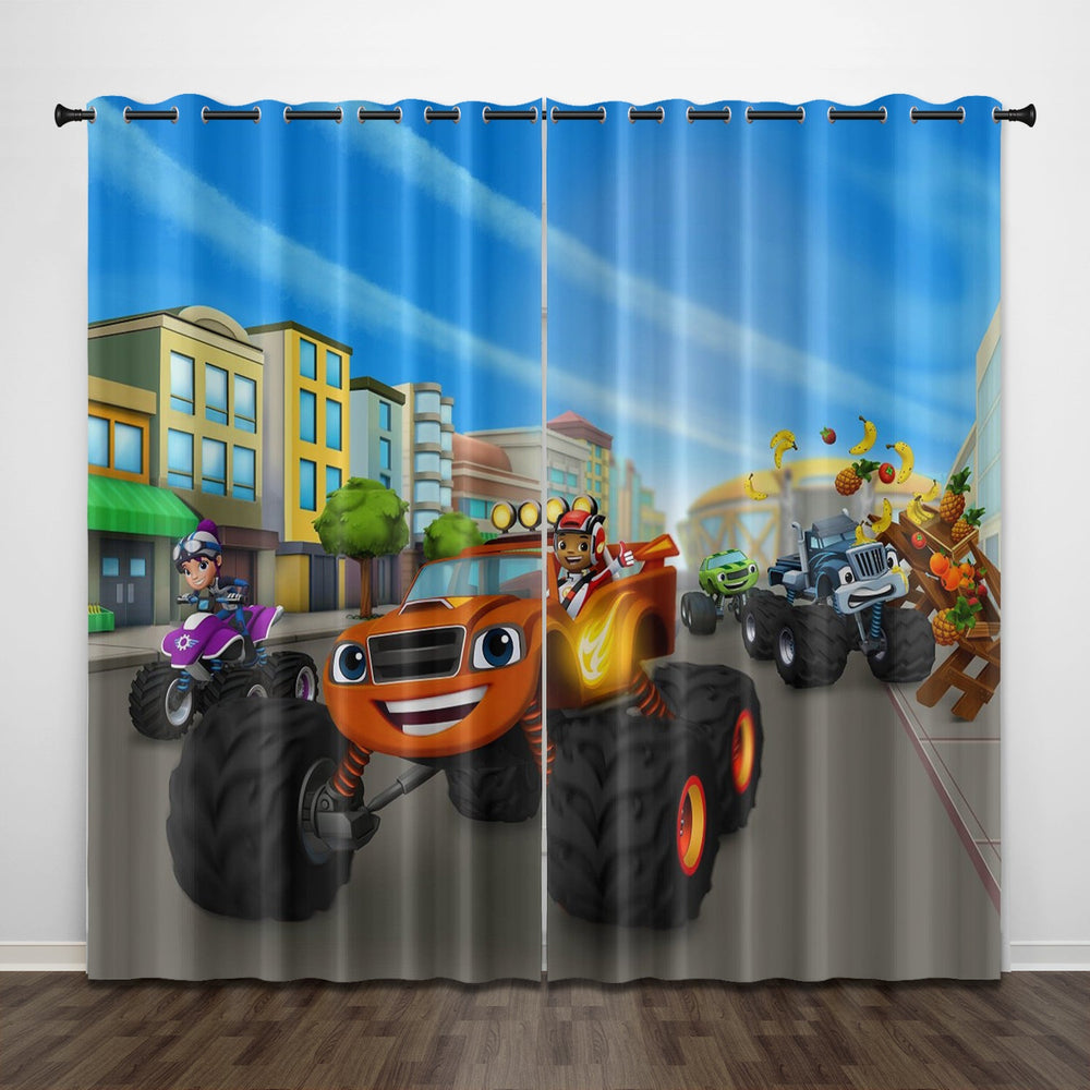 Blaze and the Monster Machines Curtains Pattern Blackout Window Drapes (Online Order Only)