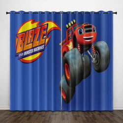 Cartoon Blaze and the Monster Machines Curtains Pattern Blackout Window Drapes (Online Order Only)