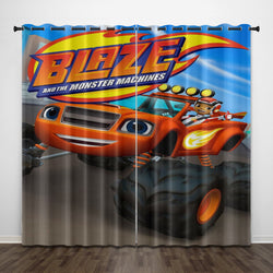 Cartoon Blaze and the Monster Machines Curtains Pattern Blackout Window Drapes (Online Order Only)