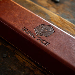 Blood Red Hand Carved Zircon Glass DND Dice Set (ONLINE ORDER ONLY)