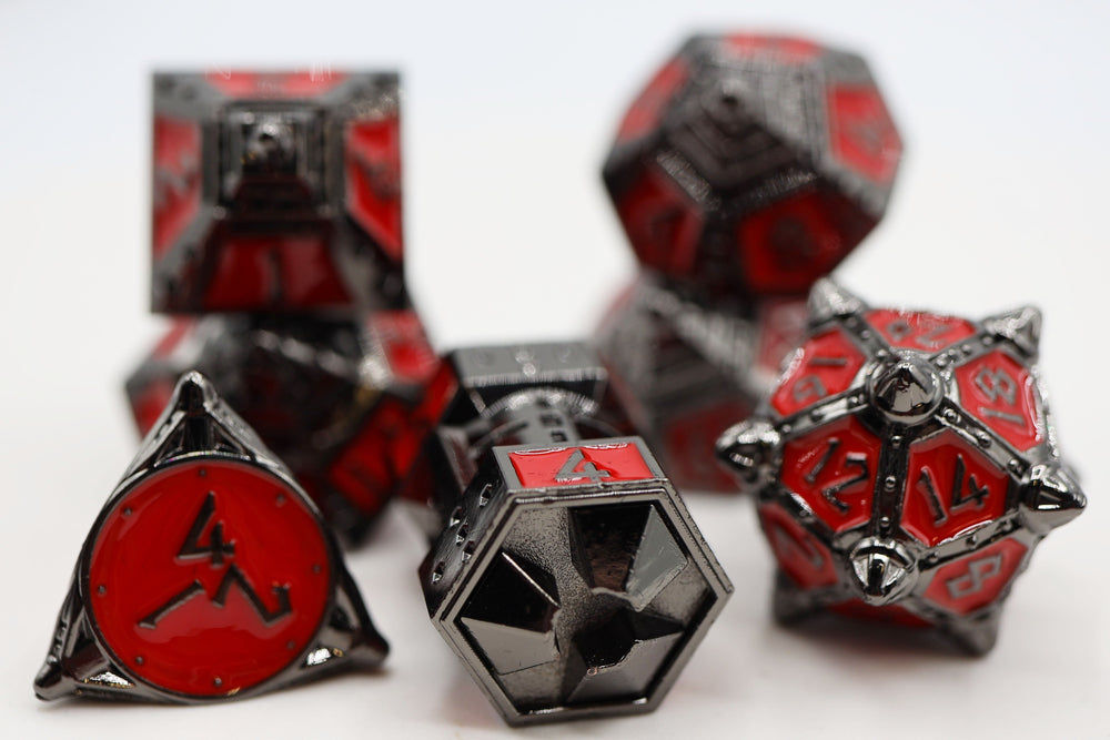 Dice 51: Blood Moon - Metal RPG Dice Set (ONLINE ORDER ONLY)