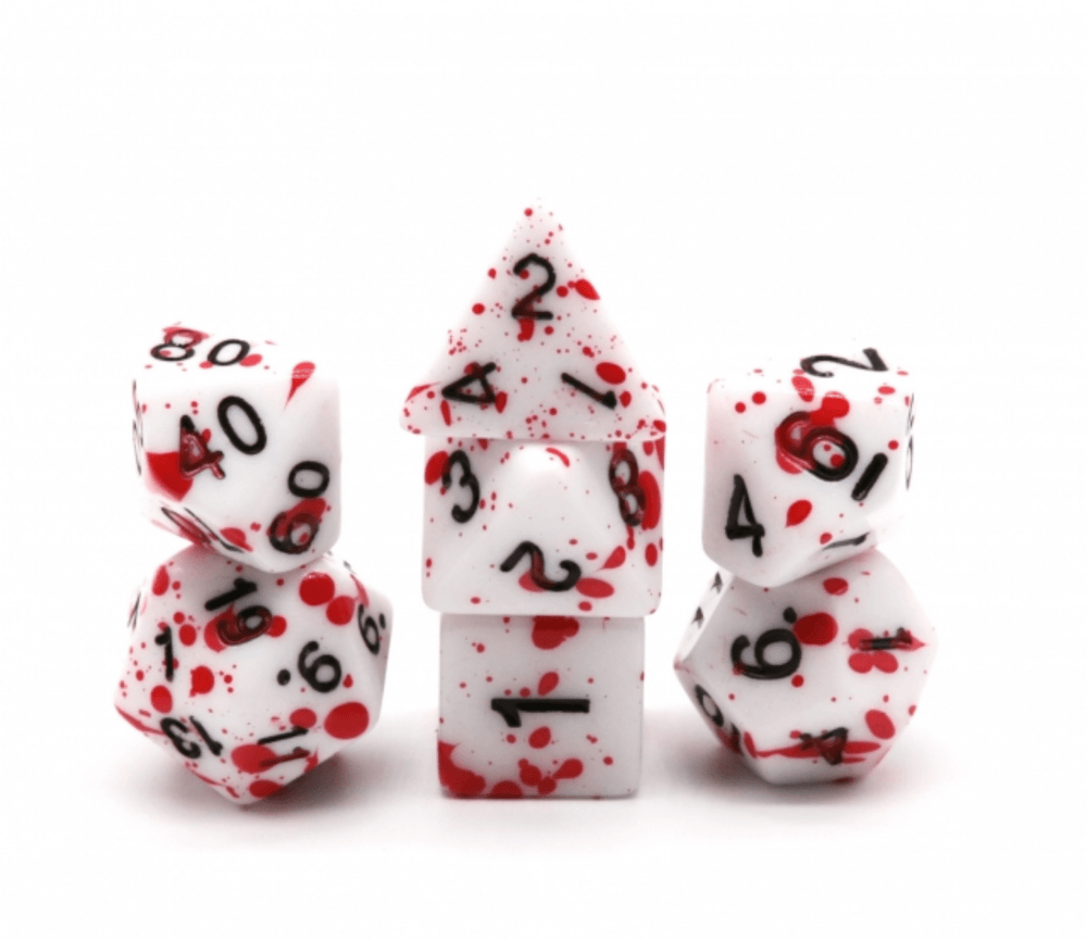 Blood Splatter RPG Dice Set (ONLINE ORDER ONLY)
