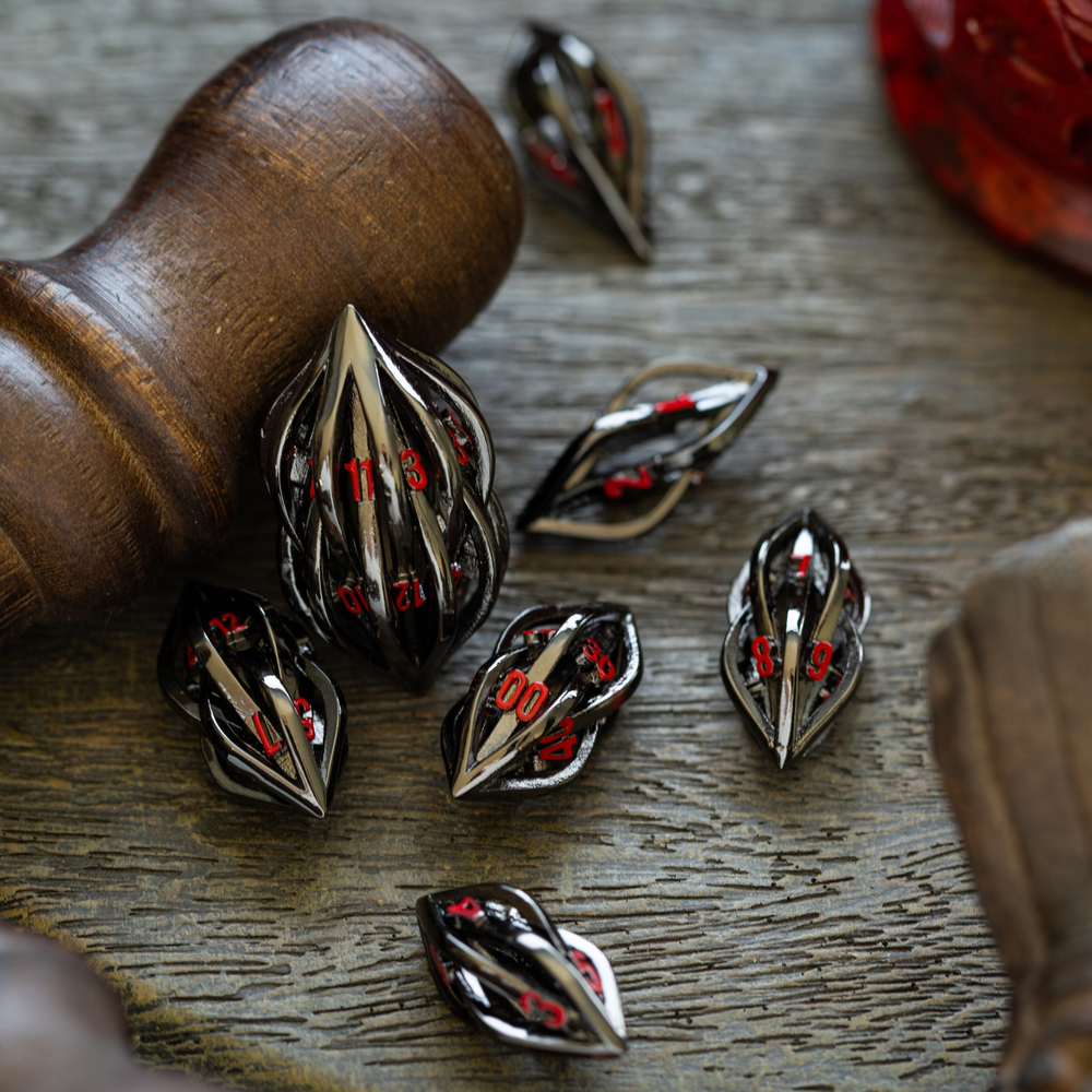 Bloodthorn Hollow Metal DND Dice Set (ONLINE ORDER ONLY)