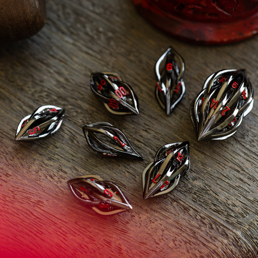 Bloodthorn Hollow Metal DND Dice Set (ONLINE ORDER ONLY)