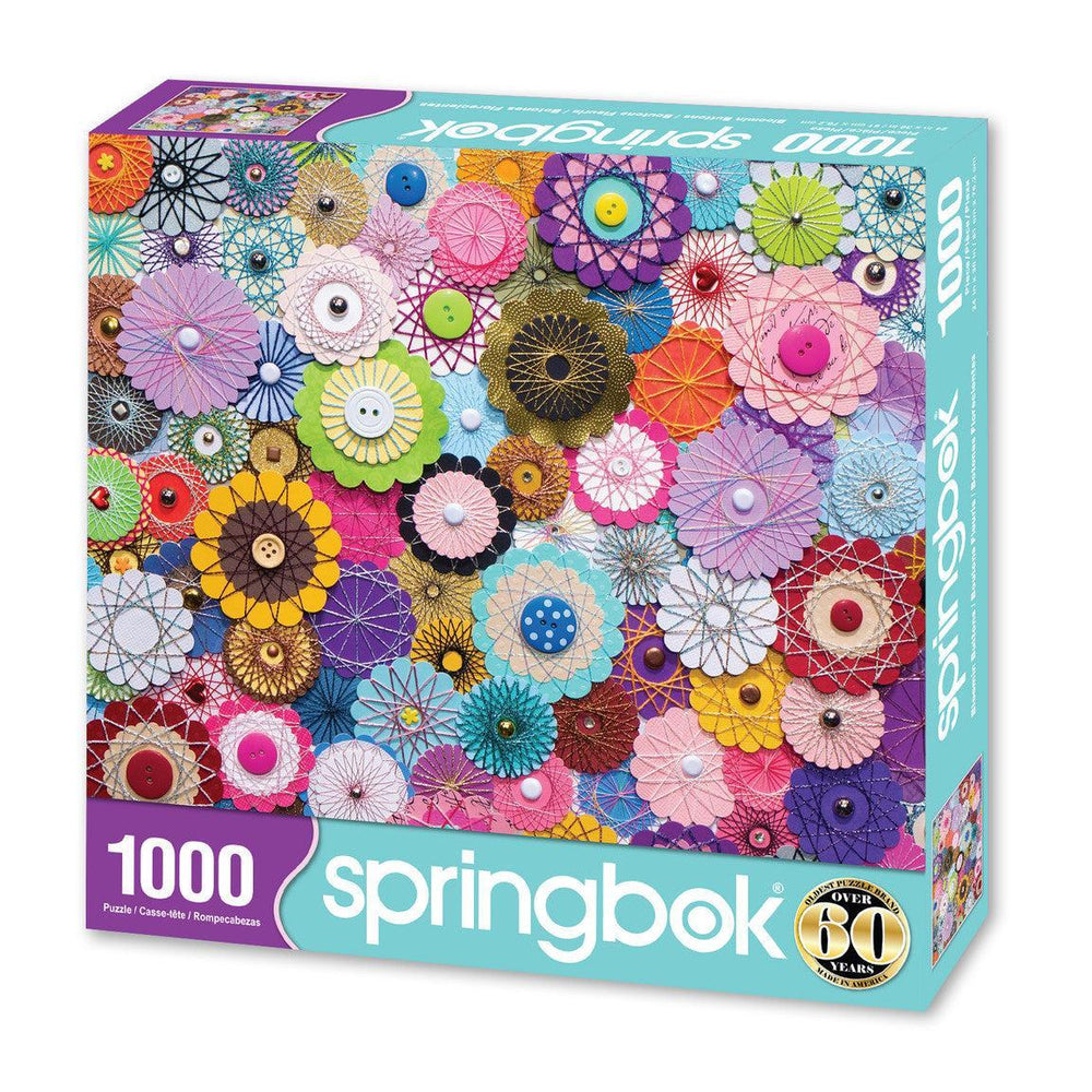 Bloomin Buttons 1000 Piece Jigsaw Puzzle Springbok (ONLINE ORDER ONLY)