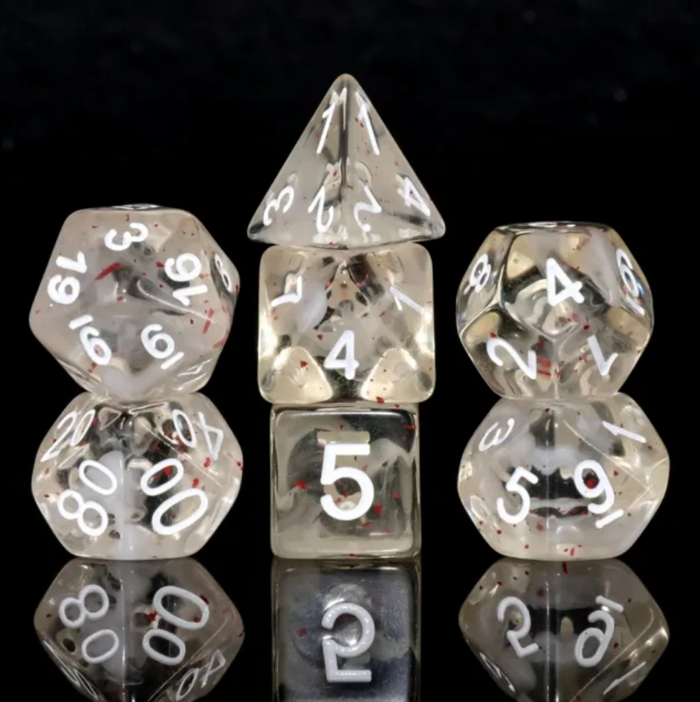 Blossom Snowfall Dice RPG Dice Set (ONLINE ORDER ONLY)