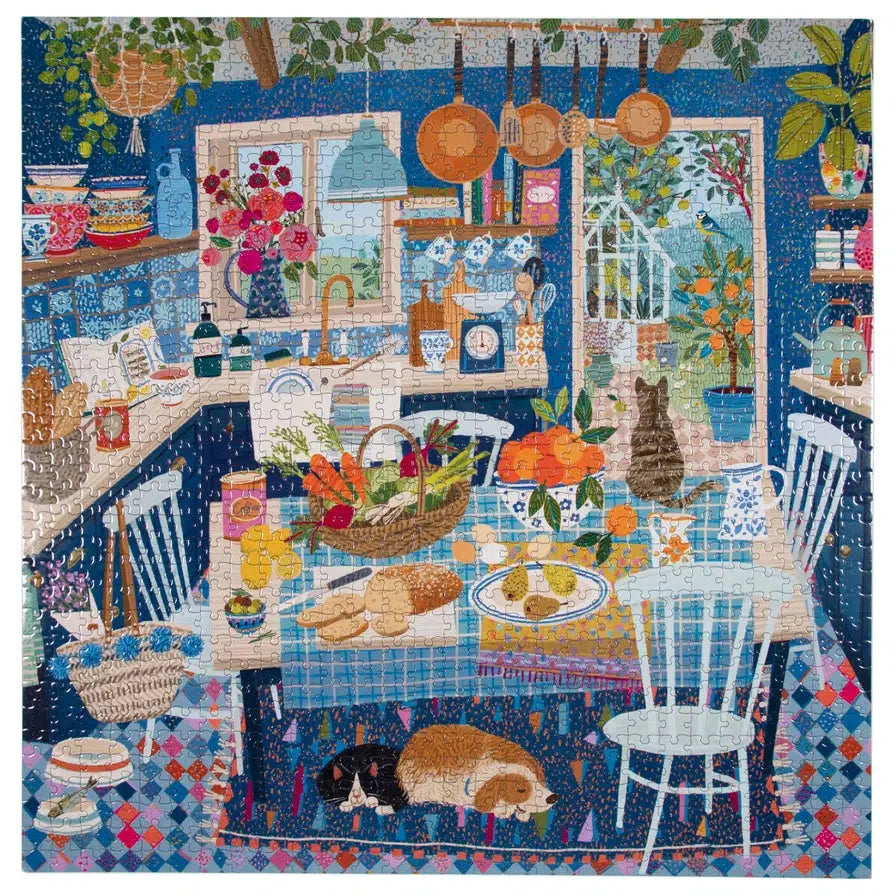 Blue Kitchen 1000 Piece Jigsaw Puzzle eeBoo (ONLINE ORDER ONLY)