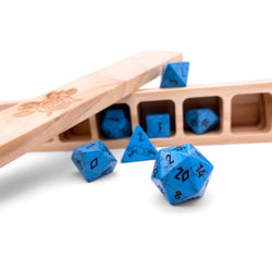 Blue Turquoise - 7 Piece RPG Set Gemstone Dice (Online Only)