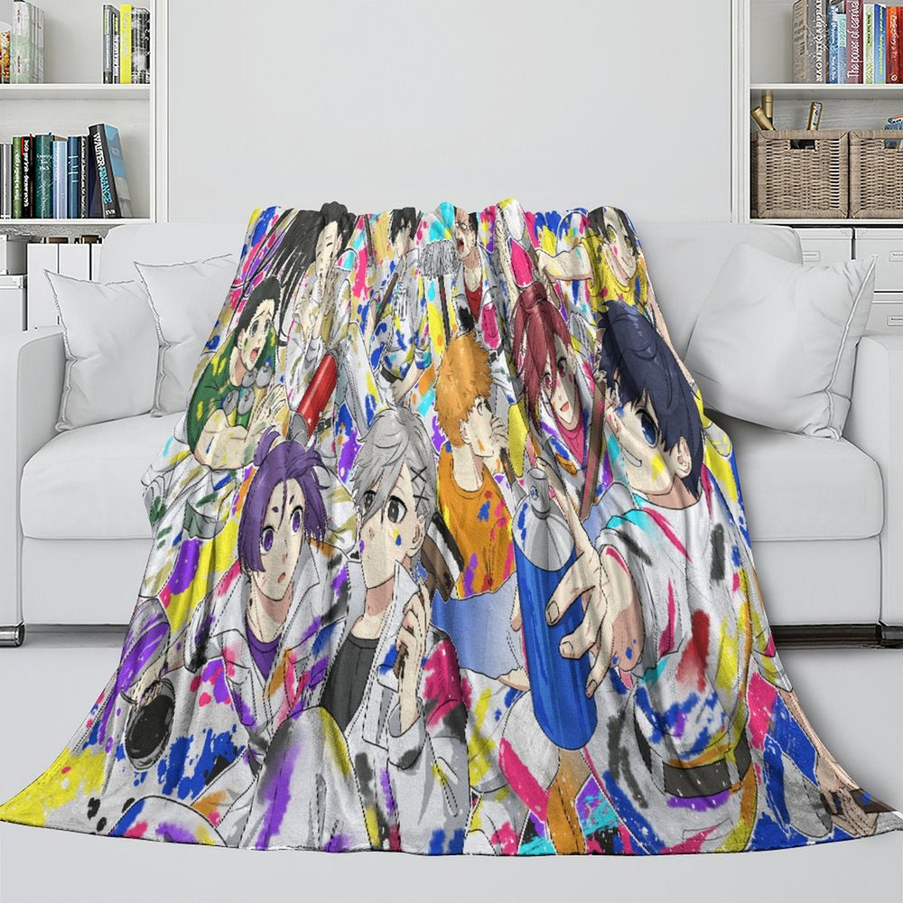 Blue Lock Blanket Flannel Fleece Throw Room Decoration (Online Order Only)