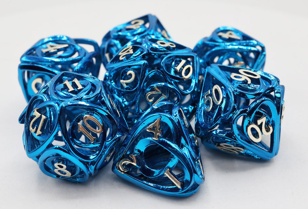 Hollow Hearts: Blue - Metal RPG Dice Set (ONLINE ORDER ONLY)