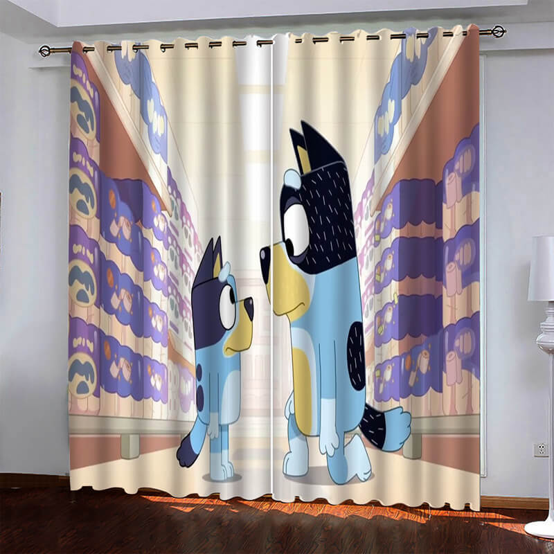 Bluey Curtains Blackout Window Drapes Room Decoration (Online Order Only)