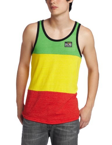 Zion Rootswear Men'S Bob Marley Patch Tank Top, Multi, X-Large [T-Shirt] (ONLINE ORDER ONLY)
