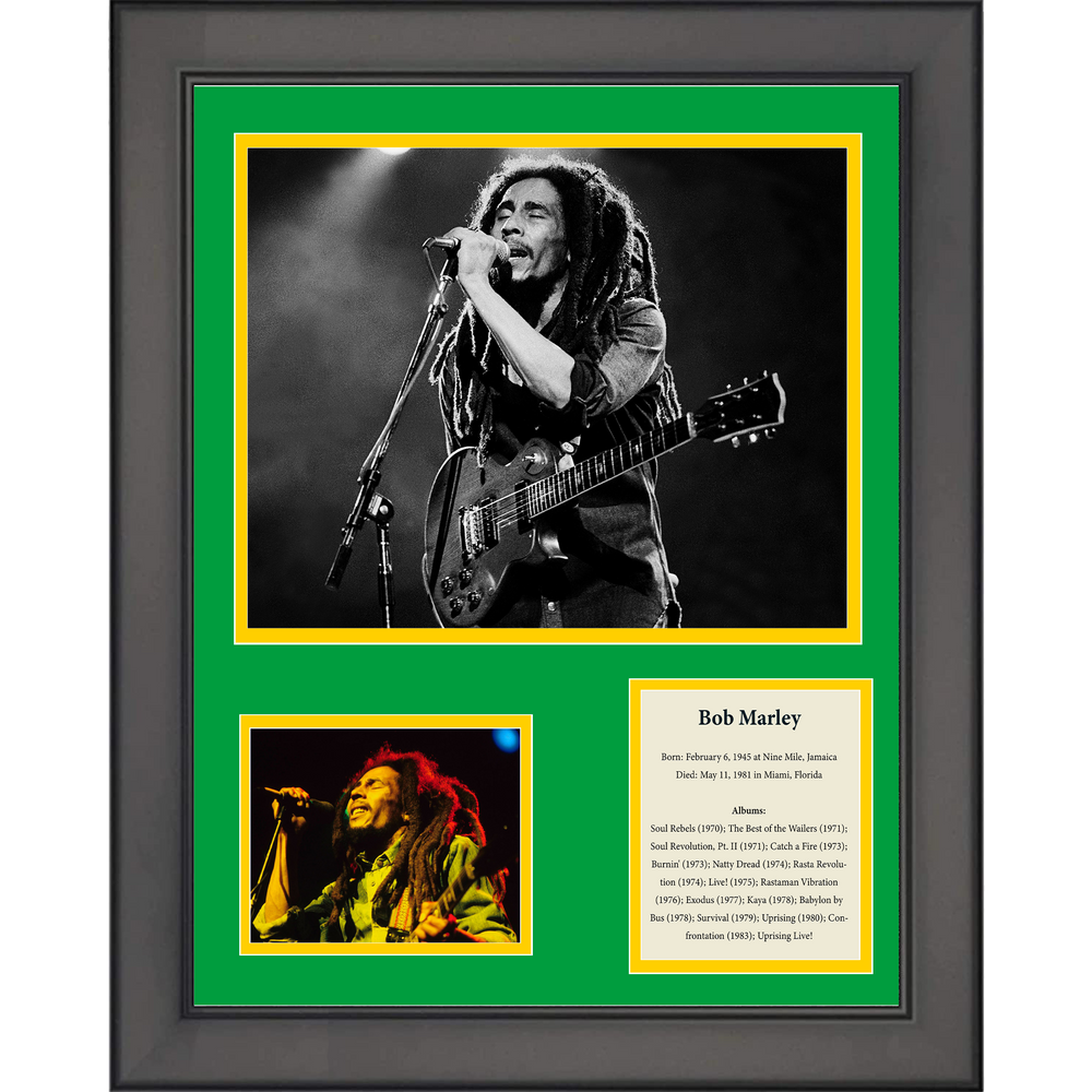 Framed Bob Marley 11"x14" Music Three Photo Collage (ONLINE ORDER ONLY)