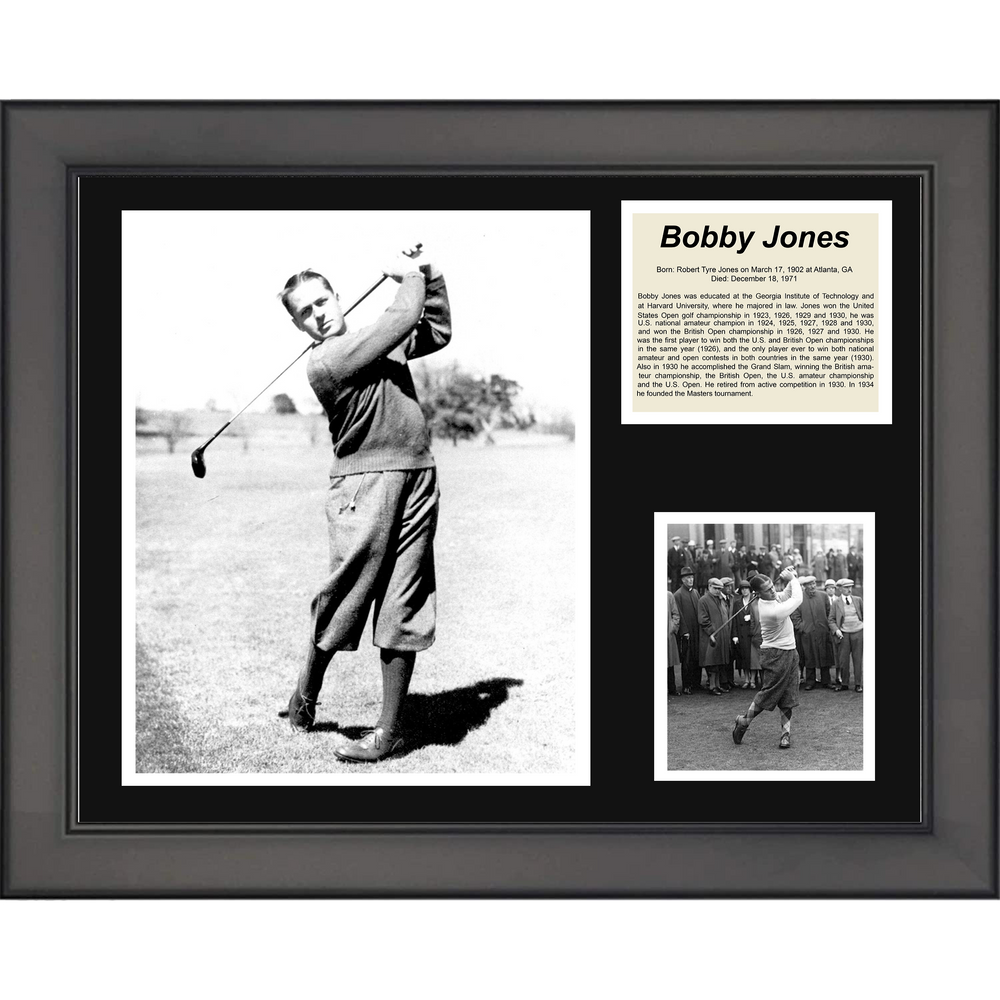Framed Bobby Jones PGA Golf 11"x14" Three Photo Collage (ONLINE ORDER ONLY)