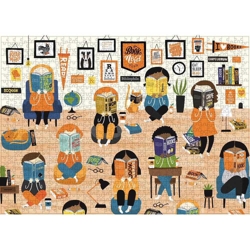 Book Nerds 1000 Piece Jigsaw Puzzle Gibbs Smith (ONLINE ORDER ONLY)