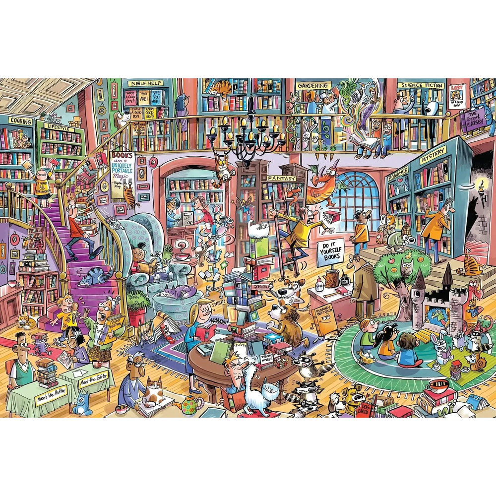 Bookshop Bedlam 100 Large Piece Jigsaw Puzzle Cobble Hill (ONLINE ORDER ONLY)