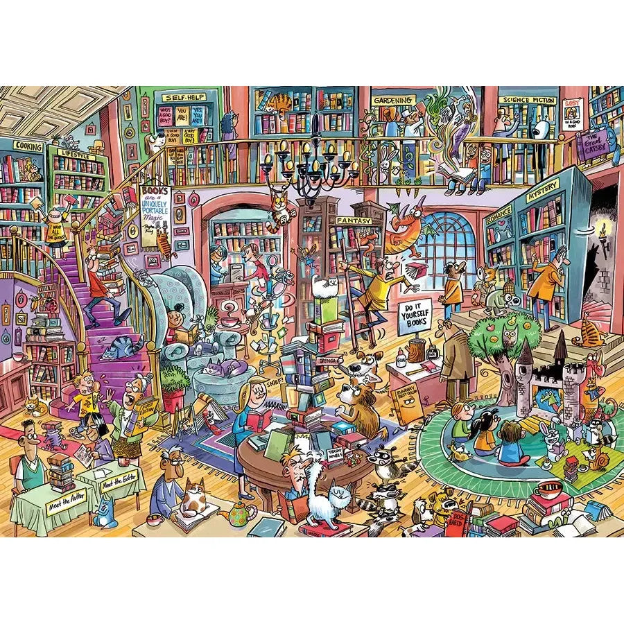 Bookshop Bedlam 1000 Piece Jigsaw Puzzle Cobble Hill (ONLINE ORDER ONLY)