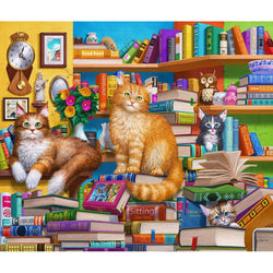Bookshop Cats 1000 Piece Jigsaw Puzzle Springbok (ONLINE ORDER ONLY)