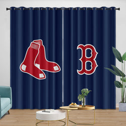 Boston Red Sox Curtains Blackout Window Drapes Room Decoration (Online Order Only)