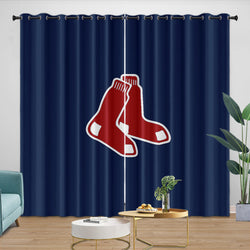 Boston Red Sox Curtains Blackout Window Drapes Room Decoration (Online Order Only)
