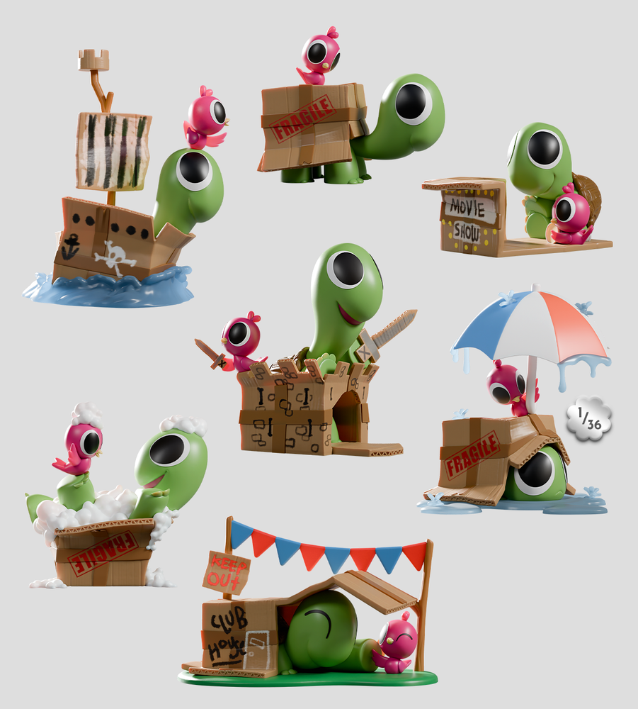 Kaleidos Creative: Box Turtle & Bird Blind Box (ONLINE ORDER ONLY)