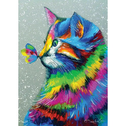 Bright Cat & Butterfly 1000 Piece Jigsaw Puzzle Enjoy (ONLINE ORDER ONLY)