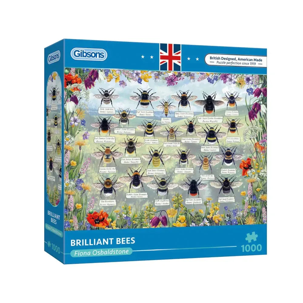 Brilliant Bees 1000 Piece Jigsaw Puzzle Gibsons (ONLINE ORDER ONLY)