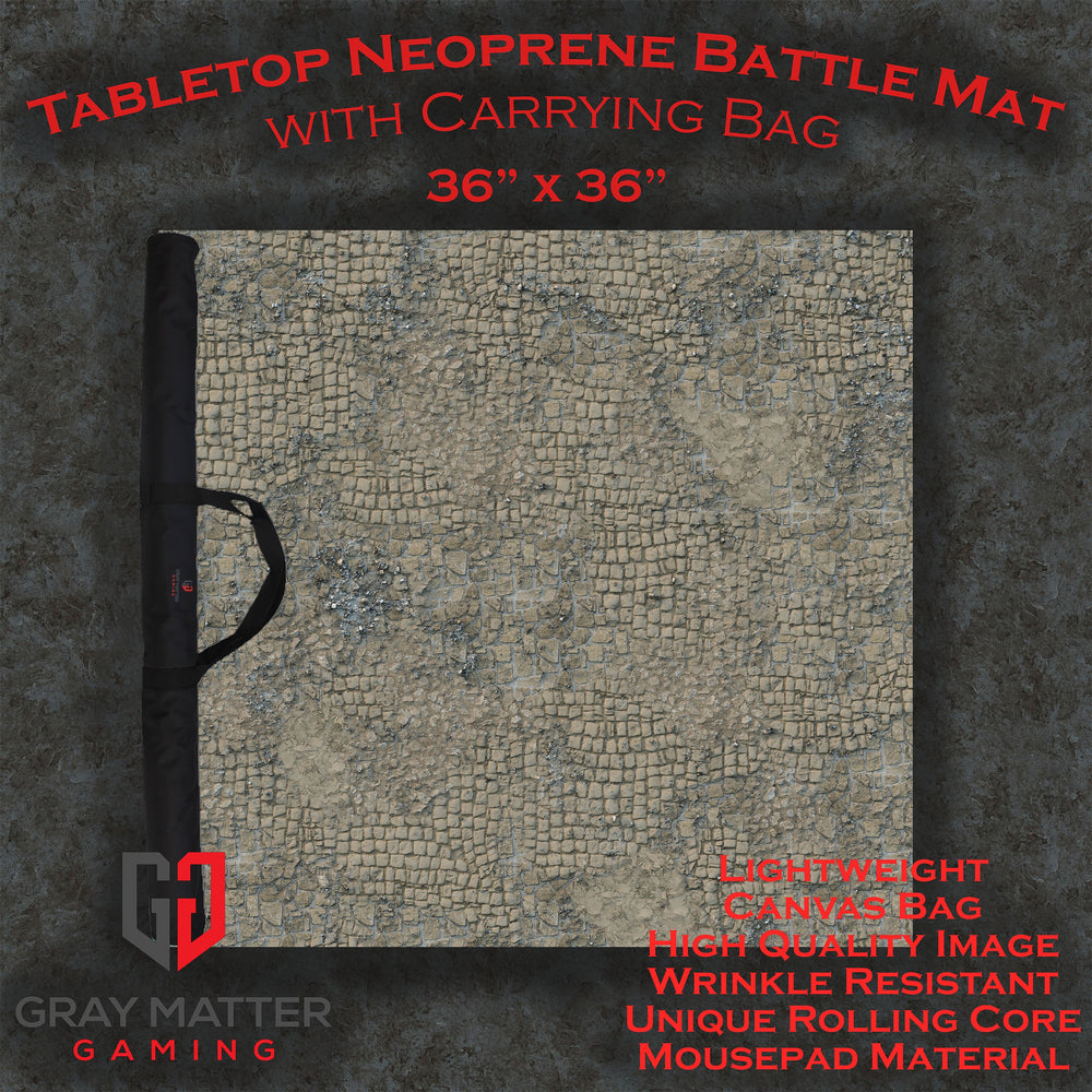 Broken Cobblestone - Neoprene Battle Mat with Bag (ONLINE ORDER ONLY)