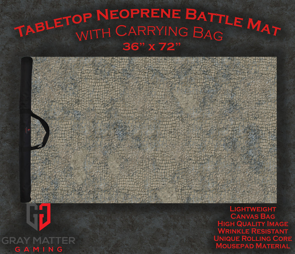 Broken Cobblestone - Neoprene Battle Mat with Bag (ONLINE ORDER ONLY)