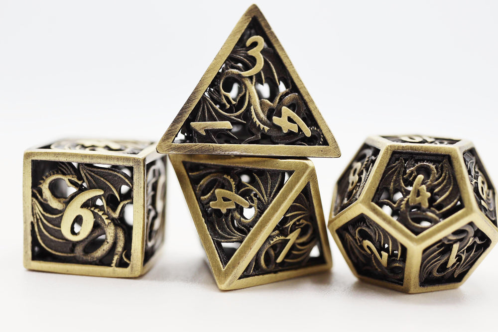 Dragon Essence: Bronze - Hollow Metal RPG Dice Set (ONLINE ORDER ONLY)