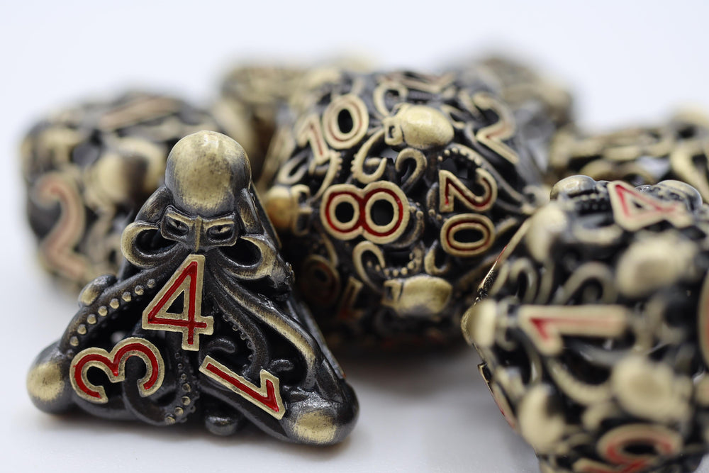 Mind Eater: Bronze - Hollow Metal RPG Dice Set (ONLINE ORDER ONLY)