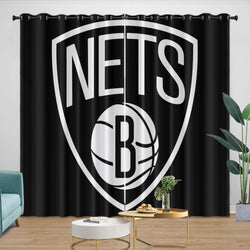 Brooklyn Nets Curtains Blackout Window Drapes Room Decoration (Online Order Only)