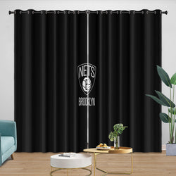 Brooklyn Nets Curtains Blackout Window Drapes Room Decoration (Online Order Only)