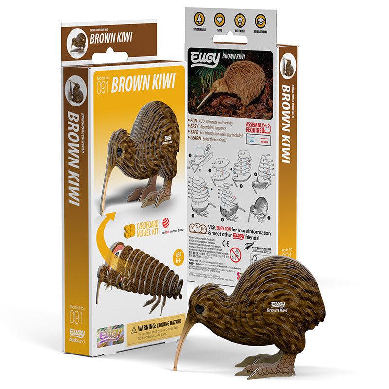 Brown Kiwi 3D Cardboard Model Kit Eugy (ONLINE ORDER ONLY)