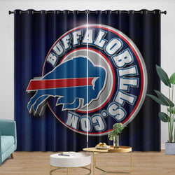 Buffalo Bills Curtains Blackout Window Drapes Room Decoration (Online Order Only)