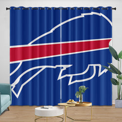 Buffalo Bills Curtains Blackout Window Drapes Room Decoration (Online Order Only)