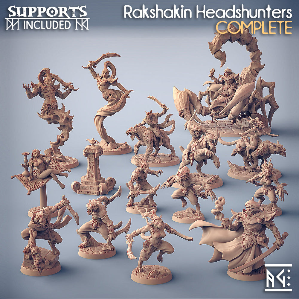 3D Printed Artisan Guild Standalone Rakshakin Weapons Rakshakin Headhunters 28mm 32mm (Online Only)