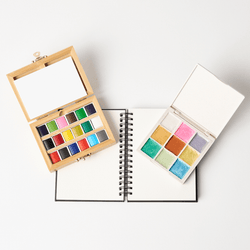 Watercolor Essentials Bundle | Bamboo Case, Metallics, & Paper Pad (ONLINE ORDER ONLY)