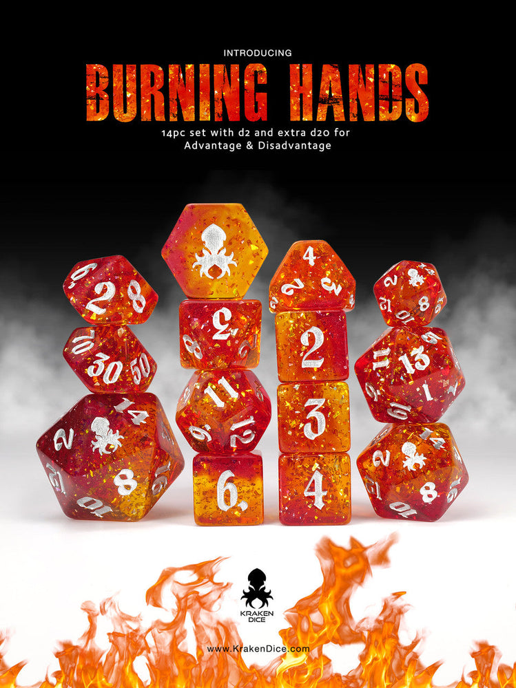 Kraken Dice Holo Foil 14pc TTRPG Dice Set (ONLINE ORDER ONLY)