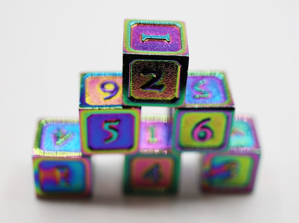 6 piece Metal D6's - Burnt Opal (ONLINE ORDER ONLY)