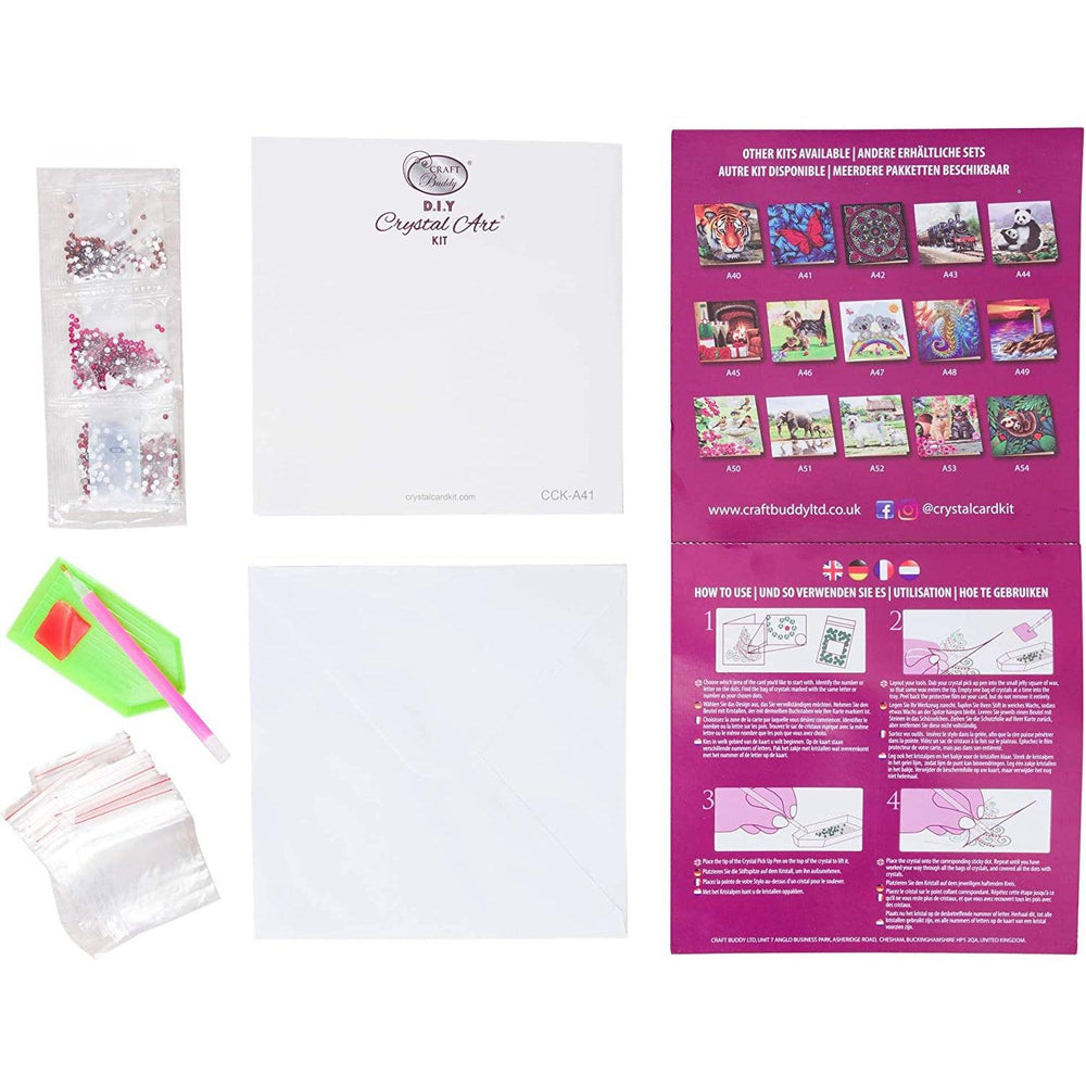 Butterfly Crystal Art Card Kit Craft Buddy (ONLINE ORDER ONLY)