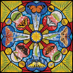 Butterfly Rose Window 1000 Piece Jigsaw Puzzle Pomegranate (ONLINE ORDER ONLY)