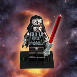 Electroplated Chrome Darth Vader – Custom Brick Compatible Minifigure (ONLINE ORDER ONLY)
