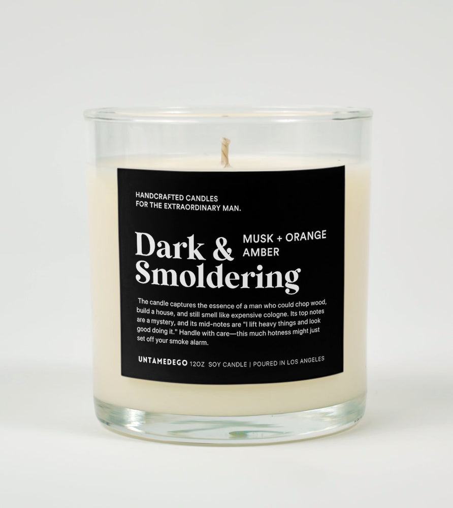 Dark And Smoldering Glass Candle- Candle For Him (Online Order Only)