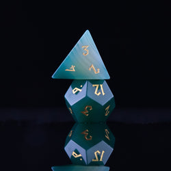 Green Agate Stone Dice Set (ONLINE ORDER ONLY)